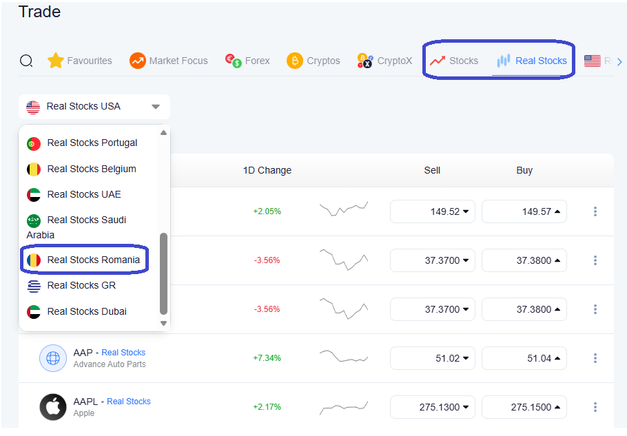 Invest at the Bucharest Stock Exchange via NAGA