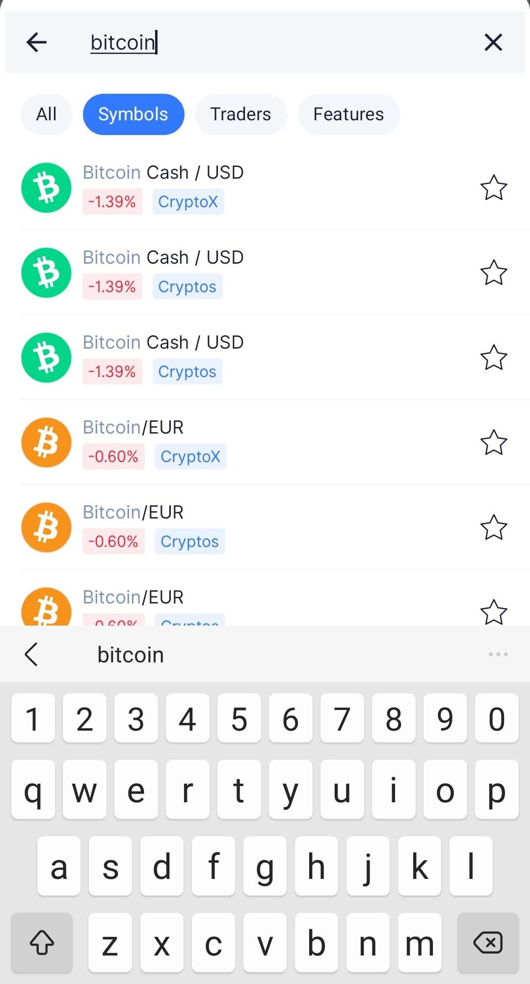 Bitcoin trading app